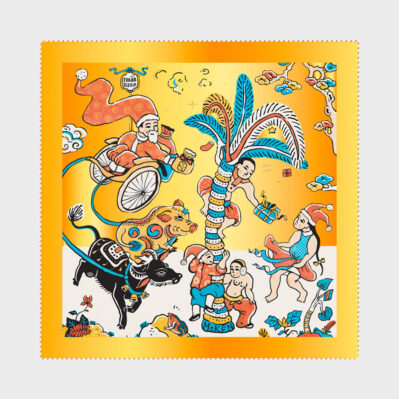 Xmas Square Silk Scarf 70cm