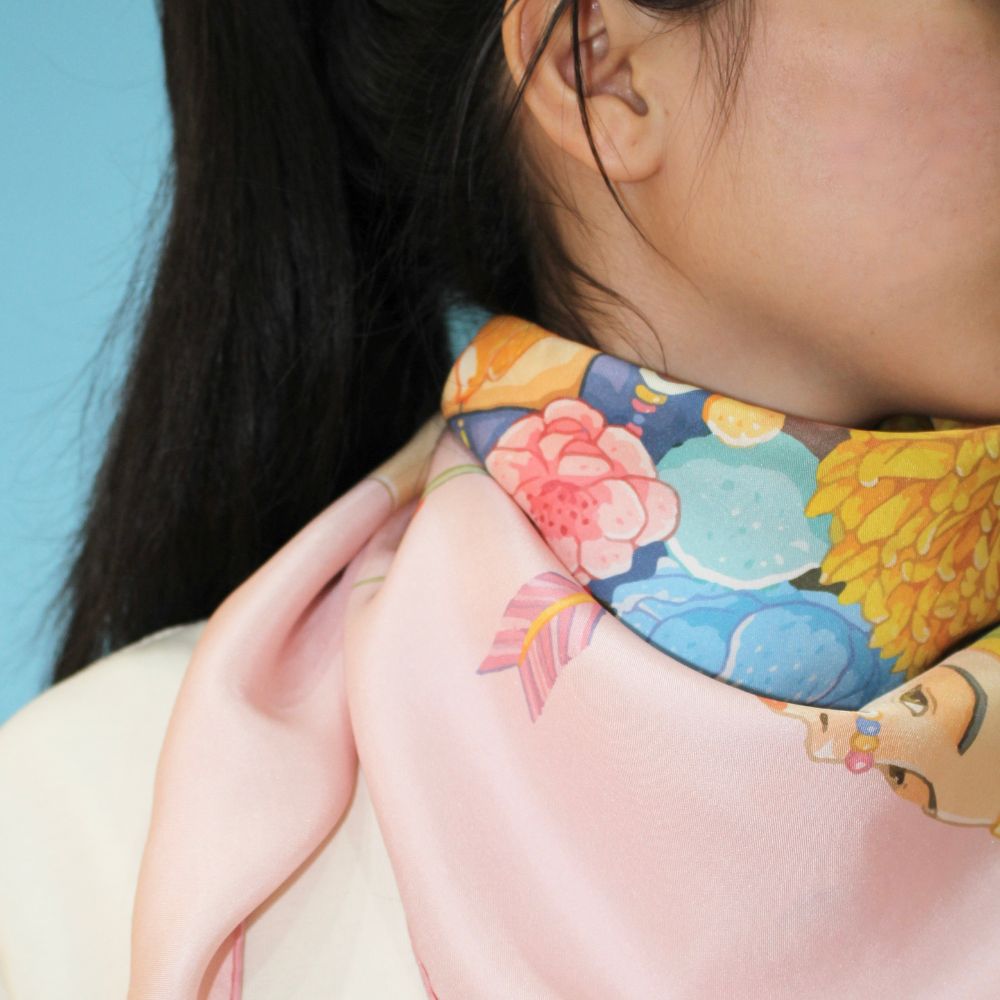 Youth Square Silk Scarf 70cm