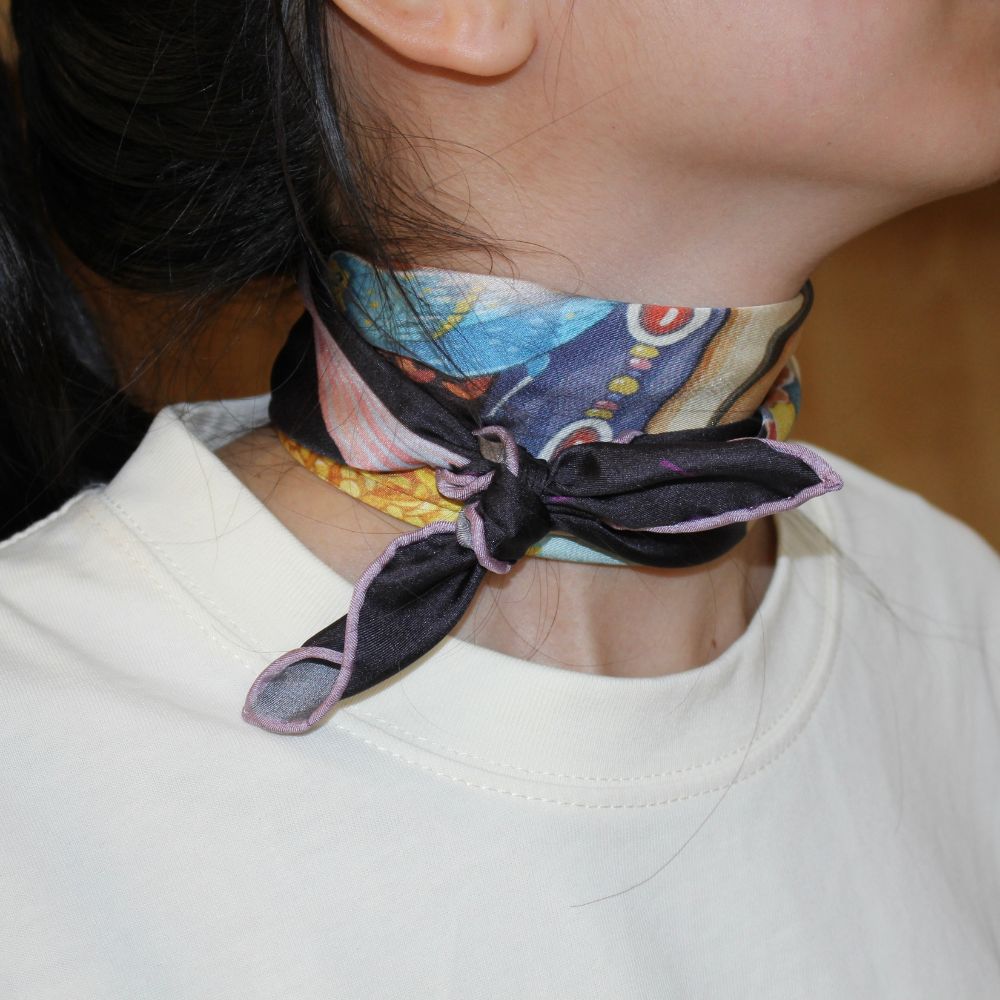 Youth Square Silk Scarf 55cm - Violet