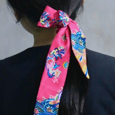 WISH Silk Ribbonie Scarf - Pink