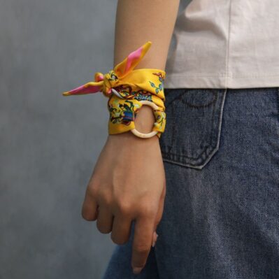 SAGE Silk Ribbonie Scarf - Yellow