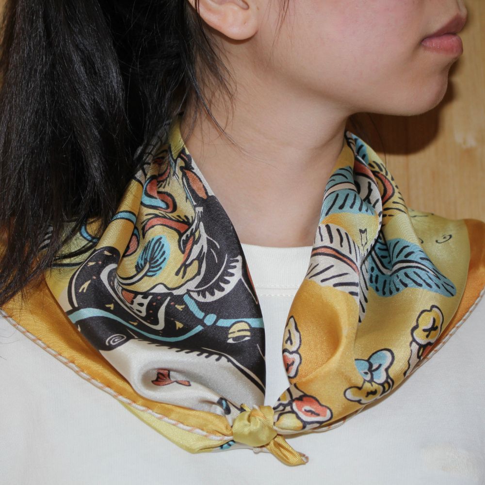 Xmas Square Silk Scarf 55cm